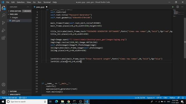 Python Random Password Generator Software in Python using Tkinter || Mini Project смотреть онлайн