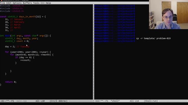 Project Euler: Problem 19 (C/C++) смотреть онлайн