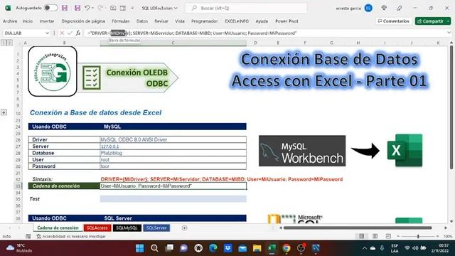 Conexión Base de Datos MySQL WorkBench con Excel - Parte 02 смотреть онлайн