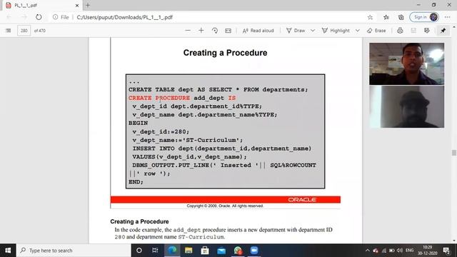 procedure in pl sql смотреть онлайн