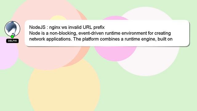 NodeJS : nginx ws invalid URL prefix смотреть онлайн