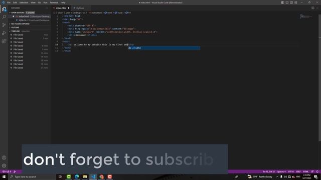How to create html file and css in visual studio code | 2023 смотреть онлайн