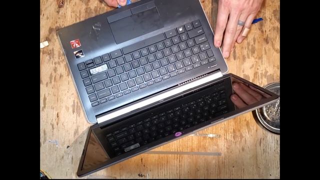 HP Notebook - 14-dk0028wm Rear Cover Removal смотреть онлайн