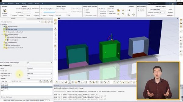 How to Use Edge, Face, and Body Local Sizing Controls – Add Local Sizing – Ansys Fluent Meshing