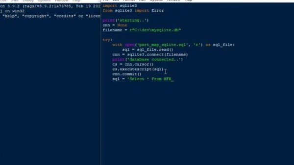 How to Execute SQL from a File on SqLite Using Python
