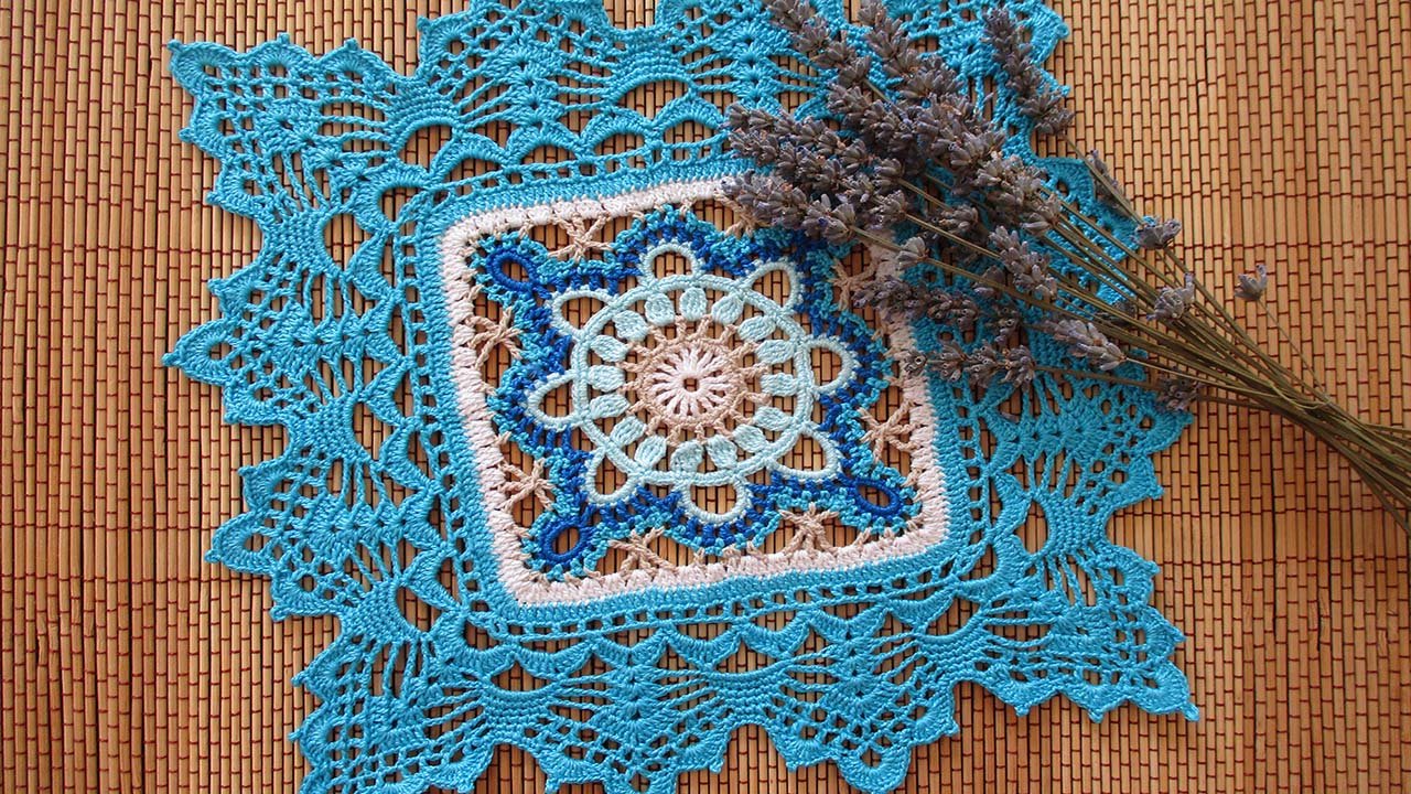 КВАДРАТНАЯ САЛФЕТКА С КРАСИВЫМ МОТИВОМ. ЧАСТЬ 3 смотреть онлайн