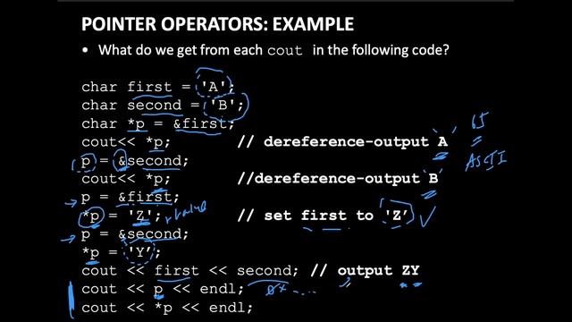 More Pointer Operator Examples смотреть онлайн