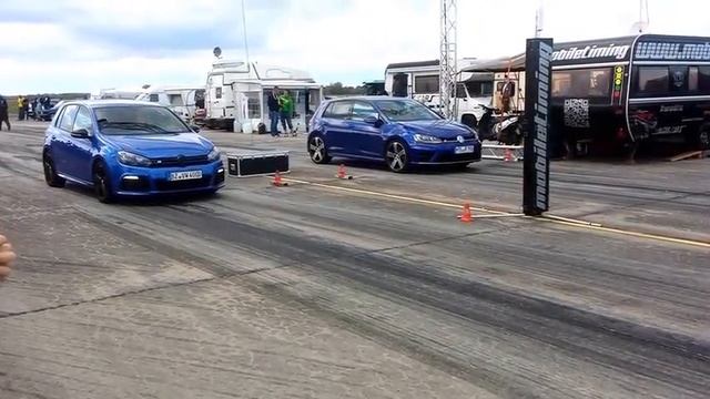 Golf 6 R DSG vs Golf 7 R DSG 1 4 Meile смотреть онлайн