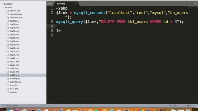 PHP - Day 29 - Mysql with PHP смотреть онлайн