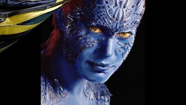 Jennifer Lawrence Mystique Costume.wmv