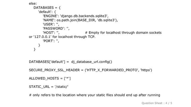 Django : ImproperlyConfigured: settings.DATABASES is improperly configured. Please supply the ENGIN смотреть онлайн