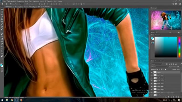 Обработка фотографии в Photoshop 2020 digital art Танец смотреть онлайн