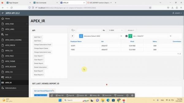 Oracle APEX API (APEX_IR ) : GET_REPORT Function (Deprecated)