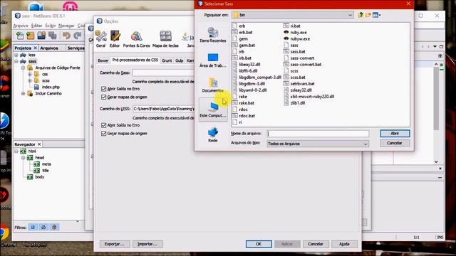 SASS - instalção no windows e auto compilação no netbeans смотреть онлайн