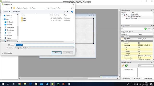 How to Create GUI application using PYQT5 || Attach camera with UI file Part 1 смотреть онлайн
