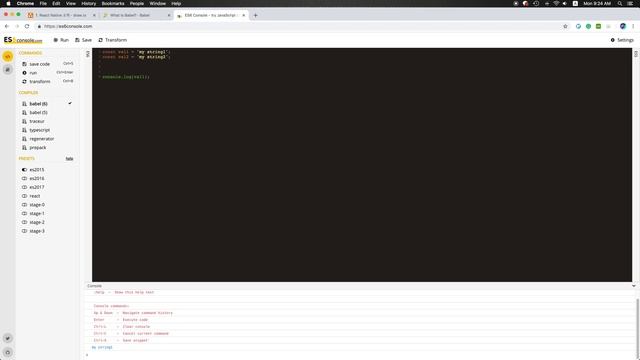 모바일앱 개발 React Native - Babel소개, String literal смотреть онлайн