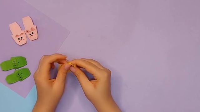 Origami Paper Slippers : How To Make A Cute Origami Slippers : Origami Shoes : DIY Paper Shoes