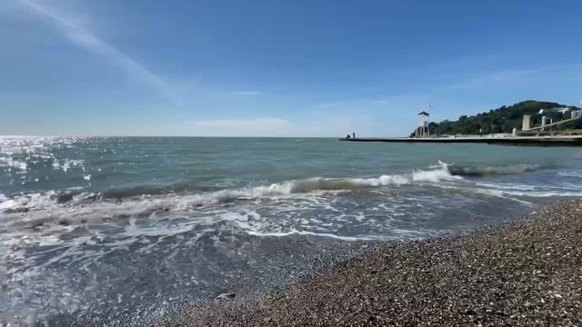 Пляж Хосты в октябре | Хоста - район Большого Сочи | Черное море осенью смотреть онлайн