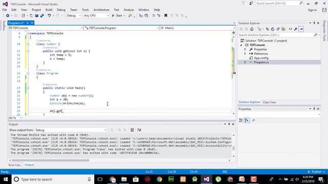 155 - C# Passing Parameters by Output смотреть онлайн