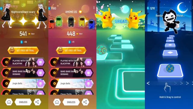 Nightcore Ghost Scary - Among Us - Pikachu - Bendy 