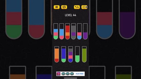 Прохождение Water Sort Puzzle level 44 👍🏻👍🏻👍🏻