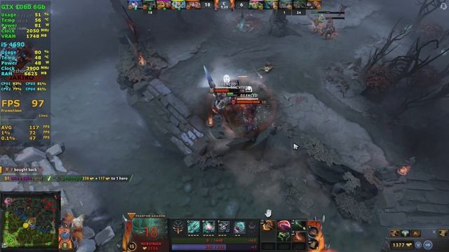 Dota 2 - i5 4690 + GTX 1060 | 1080p смотреть онлайн