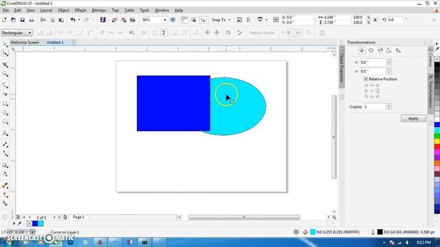 Trim Object on CorelDraw X4 смотреть онлайн