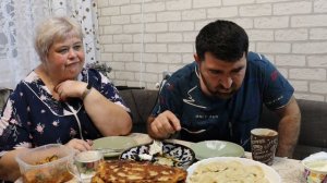 МУКБАНГ Очень вкусный ужин приготовили вместе.