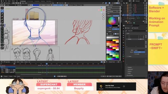Making a 2D Animation in Blender Grease Pencil // Fighter - Jack Stauber смотреть онлайн
