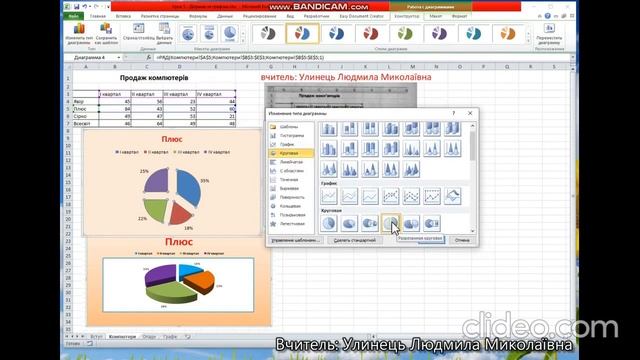 Excel. Побудова діаграм та графіків смотреть онлайн