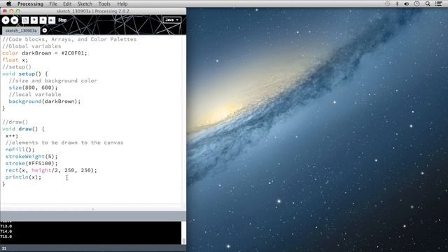 Week 3: Part 2 Code Blocks, Arrays, Color Palettes and Random Numbers смотреть онлайн