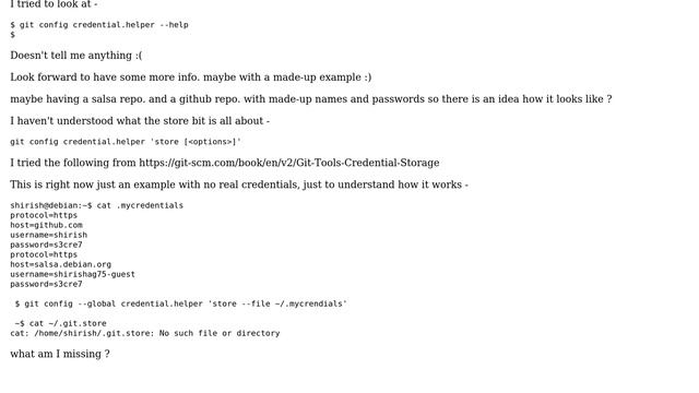 Unix & Linux: How does ~/git-credentials file look like? смотреть онлайн