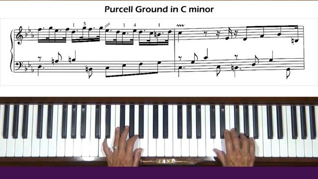 Purcell Ground in C minor ZD 221 Piano Tutorial смотреть онлайн