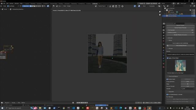 AI Render Stable Diffusion in Blender смотреть онлайн