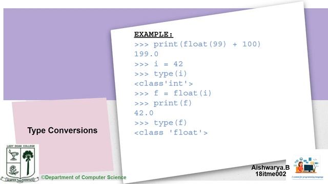 Integer division and Type conversion in Python смотреть онлайн