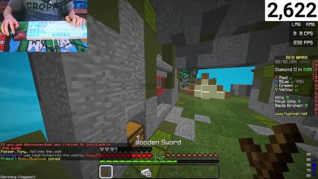 ?Hypixel Bedwars Stream | W Viewers & HANDCAM смотреть онлайн
