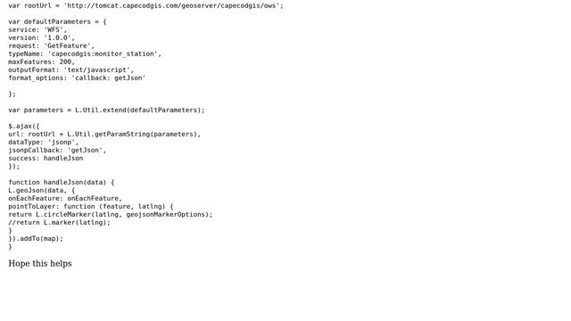 GIS: GeoServer 2.4.1: How to use JSONP in a WFS request? (3 Solutions!!) смотреть онлайн