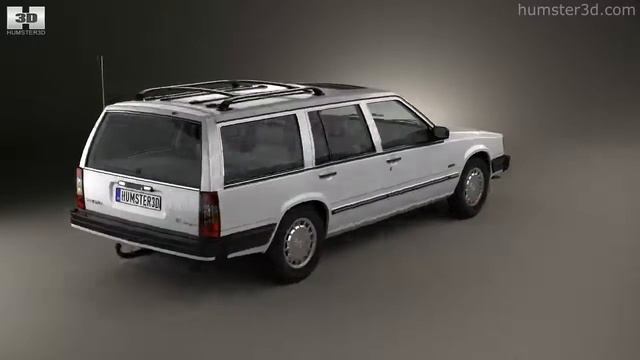 Volvo 745 kombi 1985 US by 3D model store Humster3D.com смотреть онлайн