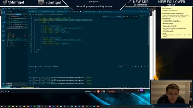 yangson – Python library to inspect YANG models | stream 2020/05/03 смотреть онлайн