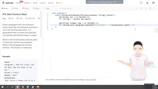 Leetcode 819 - Most Common Word (JAVA Solution Explained!) смотреть онлайн
