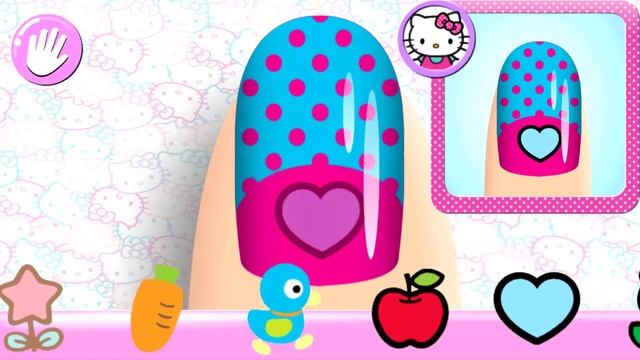 Baby Learn Colors With Hello Kitty Nail Salon Magical Manicure Makeover Nail Salon Games For Girl смотреть онлайн