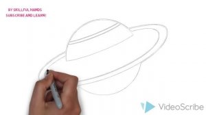 How to Draw a Planet Saturn / Как нарисовать планету Сатурн