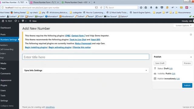 Virtual Phone Number Selling Form WordPress Plugin Settings Overview смотреть онлайн