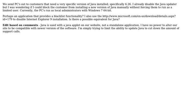 How to block the Java installer? смотреть онлайн