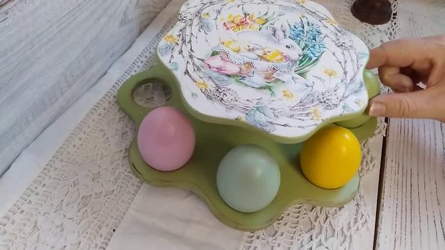 Пасха 2021. Пасхальные поделки своими руками.ПОДАРКИ к ПАСХЕ. "ПОДСТАВКА для КУЛИЧА. Декупаж. смотреть онлайн