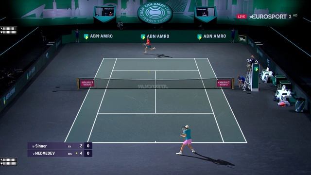 Danil MEDVEDEV vs Jannik SINNER || Rotterdam Open 2023 FINAL || Tennis Elbow 2013 game mod PC смотреть онлайн