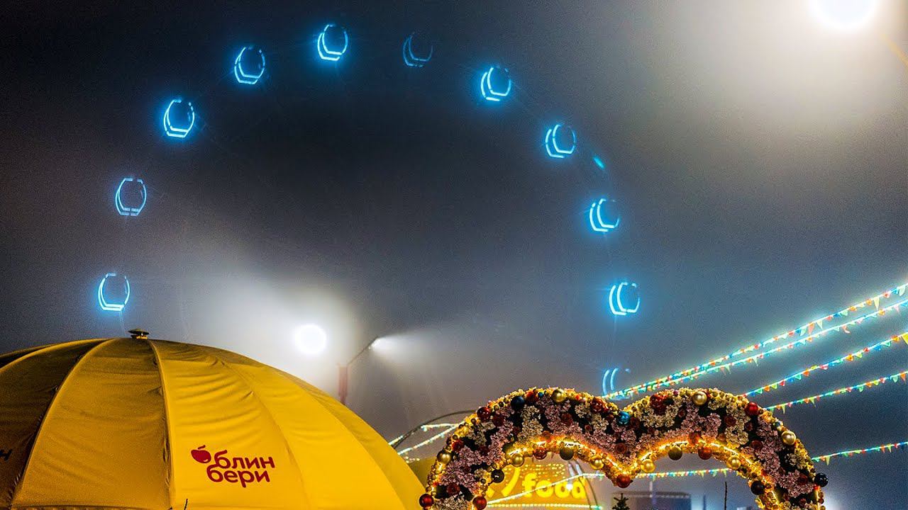 Парящие в воздухе кабины Колеса обозрения / Рождество Христово 2021 / Ежедневный влог - Daily vlog смотреть онлайн