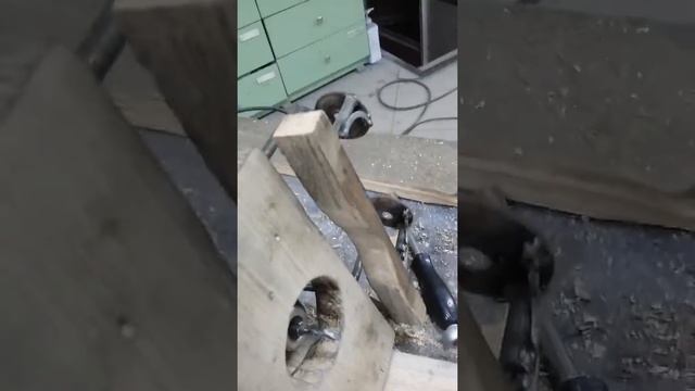 Самодельный фрезер по дереву. Насадка на дрель. смотреть онлайн