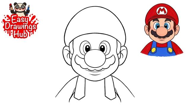 How to draw Super Mario in 5 minutes - Easy Drawing смотреть онлайн