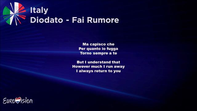 Diodato - Fai Rumore (Lyrics with English translation) Italy Eurovision 2020 смотреть онлайн